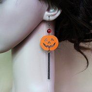 Halloween Xmas Gifts Pumpkin Hook Dangle Tassels Chain Earrings Fashion Jewelry