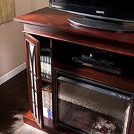 Upton Home Longford Espresso Media Electric Fireplace N4