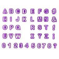 Generic 40Pcs Alphabet Fondant Biscuit Letter Mold Cookie Cake Cutter N4