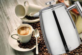 LeCafe Collection Stainless Steel French Press Coffee and Tea Maker, Plunger, Press Pot, Double Walled Insulated... N3