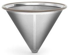 Pour Over Coffee Filter - Reusable Cone Dripper with Silicone Grip for Chemex, Hario V60 and other Coffee Carafes