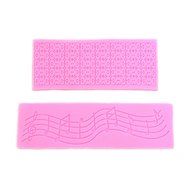 Mandydov Musical Note Silicone Mat + Cake Silicone Lace Mold, Fondant Cake Decorating Mold Tools