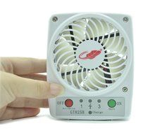 Portable Fan WAYCOM 2-in-1 Mini USB Fan + Power Bank - 3 Speeds Handheld Personal Cool Fan (White)