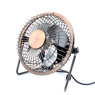 Honeyall Adjustable USB Desk Fan - Metal Archaistic Fan - Mute Personal Mini Fan - Small Table Fan with Switch... N2