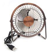 Honeyall Adjustable USB Desk Fan - Metal Archaistic Fan - Mute Personal Mini Fan - Small Table Fan with Switch... N3