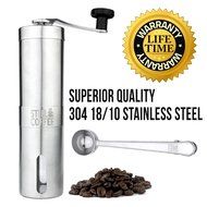 Manual Coffee Grinder Professional Heavy Duty Stainless Steel with Adjustable Ceramic Burr Premium Portable Coffee...