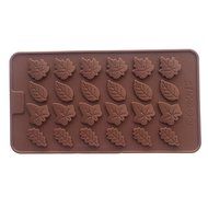 Funshowcase Assorted Leaf Shape Flat Thin Chocolate Candy Silicone Mold, For Sugarcraft, Fondant, Resin, Polymer...