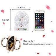 FengLan USB Portable Fan 3 Speeds Rechargeable Mini USB Fan Portable Output Electric Desk Cooling Fan for Travel... N20