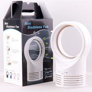 LOHOME&reg; Portable Air Conditioning Fan Chargeable Mini Bladeless Cooling Fan (White) N4