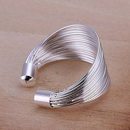 New Women Men 925 Sterling Silver Plated Wide Circle Band Ring Jewelry Size 8 N2