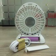 INVESCH Portable Lithium Battery Fan 4-inch Vanes 3 Speeds Rechargeable Desktop Fan (Black) N10