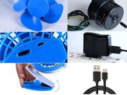 LOHOME&reg; 360 Degree Rotation Fan, Portable Mute Desktop Fan for PC Laptop Notebook Electronic Rechargeable Cooling... N10