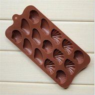 Y&amp;XL&amp;H 15 Hole Shell Shape Cake Soap Ice Jelly Chocolate Molds,Silicone 22&iexcl;&Aacute;10.2&iexcl;&Aacute;1.5 CM(8.7&iexcl;&Aacute;4.0&iexcl;&Aacute;0.6 INCH)