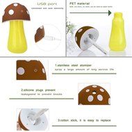 Life Taste Portable Ultrasonic Cool Mist Humidifier Mushroom Humidifier for Skin Moisturizing with Colorful LED... N9