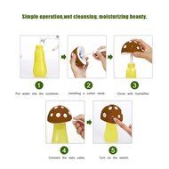 Life Taste Portable Ultrasonic Cool Mist Humidifier Mushroom Humidifier for Skin Moisturizing with Colorful LED... N10