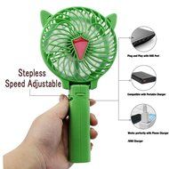 LifBetter Portable Foldable Hand Held Rechargeable USB Mini Fan for PC Desk Table Outdoor Travel (Pink), Powered... N22