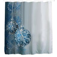 AutumnFall Winter Holiday Snowman Christmas Fabric Shower Curtain Digital Decor with Hooks (180cm180cm, F) N18