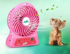 LYWOO Portable Battery Operated Rechargeable USB Fan with 4400mA/h Super Battery Capacity, Up to 12 Hours Continuous... N2