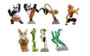 Kung Fu Panda Figures Set of 8 (Cake toppers or Party Favors)