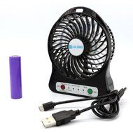 YKL World Mini Portable Fan 4-inch Vanes 3 Speeds Protable USB Rechargeable Mini Fan, Battery or Electric-Powered... N2