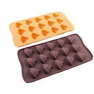 JLHua 2 PCS Emoji Funny Emotion Cake Mold Smiley Chocolate Candy Baking Mould Poop Face Random Color, 15-cavity