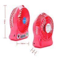 TechIntheBox LED display Portable Fan 4-inch 3 Speeds Mini USB Rechargeable Fan with LED Light Powered By Electric-powered... N12