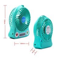 TechIntheBox LED display Portable Fan 4-inch 3 Speeds Mini USB Rechargeable Fan with LED Light Powered By Electric-powered... N14