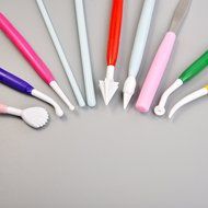 Rokou Muticolor DIY Cake Decorating Sugarcraft Modelling Paste Flower Bakeware Tool Kit (Muticolor)