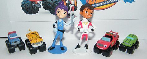 Nickelodeon Blaze and the Monster Machines Deluxe Mini Cake Toppers Cupcake Decorations Set of 13 Figures with...