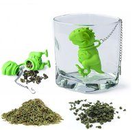 New Arrival Cute Silicone Dinosaur Infuser Loose Tea Leaf Strainer Herbal Spice Filter Diffuser Holder Tea Coffee...