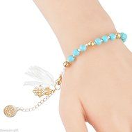 GIFT 1PC Unisex Hamsa Fatima Hand Evil Eye Beads Elastic Band Bracelet Jewellery N5