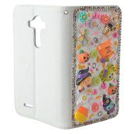 For ZTE ZMAX Z970 Hallowmas Theme Phone Case,Yaheeda 3D Handmade Stones Pumpkin Flower Skull Design PU Leather... N14
