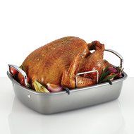 Circulon Nonstick Bakeware 17-Inch by 13-Inch Roaster with U-Rack