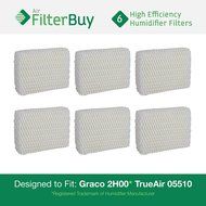 6 - Graco 1.5 Gallon Humidifier Filters. Designed by FilterBuy to fit Graco 2H00 and TrueAir 05510. Replaces Part...