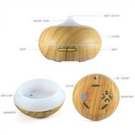 Ultrasonic Cool Mist Humidifier,300ml Arom Oil Diffuser with 7 Colors LED, Waterless Auto Shut-off for Baby Study... N5