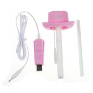 Leewa USB Portable Mini Water Caps Aroma Air Humidifier - ABS Plastic (Pink) N3