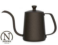 Pour Over Drip Coffee Tea Pot Kettle in Teflon Stainless Steel Gooseneck Narrow Spout, 600 ml