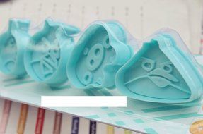 Anyana 4pcs set Angry Birds Plastic Plunger And Cookie Cutter Cake Mould Tool Kitchen Tool Sugar Paste Baking...