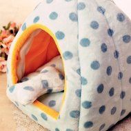 KAKA(TM) Pets Cute Warm Bed Dogs Sleeping House Pink Color Rose Dots M N9