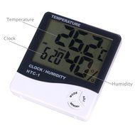 Blingkingdom - Digital Indoor Temperature and Humidity Meter with Alarm Clock Hygrometer for Room or Car N4