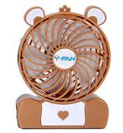 Niceshop&reg; Mini 3-Inches Electrical Portable fan Rechargeable Cute Pocket Bear Fan 3 Speeds 18650 Desktop Summer... N5