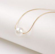 Fashion Womens Singel Pearl Pendant Bib Choker Statement Collar Necklace Gift N3