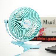 Honeyall Ajustable Clip On USB Fan Quiteness,Rechargeable Battery/USB Powered on(Black) N6