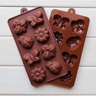 Sher Fashion Silicone Chocolate Mold Candy Shaping Cake Decorating Cake Cooking Tools Ice Modelling Mould(Random...