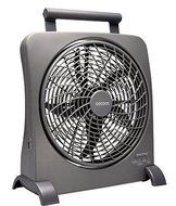 O2COOL 10-Inch Portable Smart Power Fan with AC Adapter &amp; USB Charging Port by O2COOL