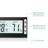 Hense Digital Indoor LCE C/F Temperature Thermometer Hygrometer Max Min Memory Celsius Fahenheit TM Humidity Monior... N3