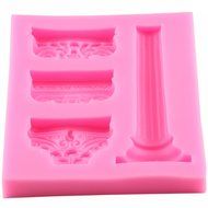 Mujiang Castle Pillar Silicone Cake Decorating Tools Clay Chocolate Candy Fondant Molds