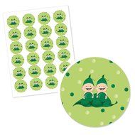Twins Two Peas In A Pod - Cupcake Wrapper &amp; Pick Party Kit - Set of 24