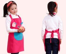CRB Girls Boys Kids Toddler Elephant Cat Bunny Chef Baking Apron (Pink Cat) N2