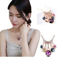 New Statement Choker Women Bib Fashion Chunky Chain Necklace Crystal Flower N3